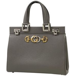 Gucci Zumi Small Top Handle Bag Shoulder Bag Leather Black
